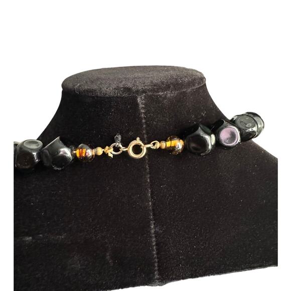 Vintage Lot of 5 Neutral Toned Beaded Statement‎ Necklaces - Picture 7 of 11